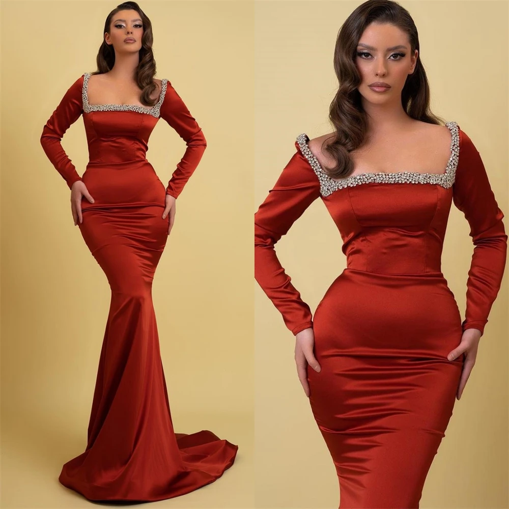 

Customized High Quality Square Sheath Cocktail Sequin Fold S Occasion Evening Gown vestido de festa casamento