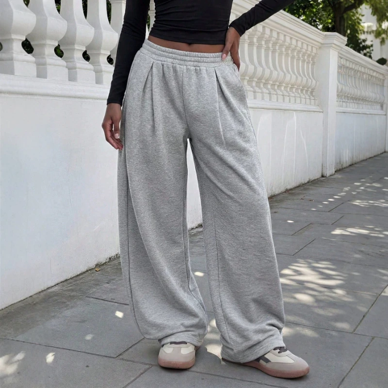 Pant Women Wide Leg Long Pants High Waist Straight Trousers Y2k Streetwear Elegant Splice Work Casual Loose Solid 2026 Autumn