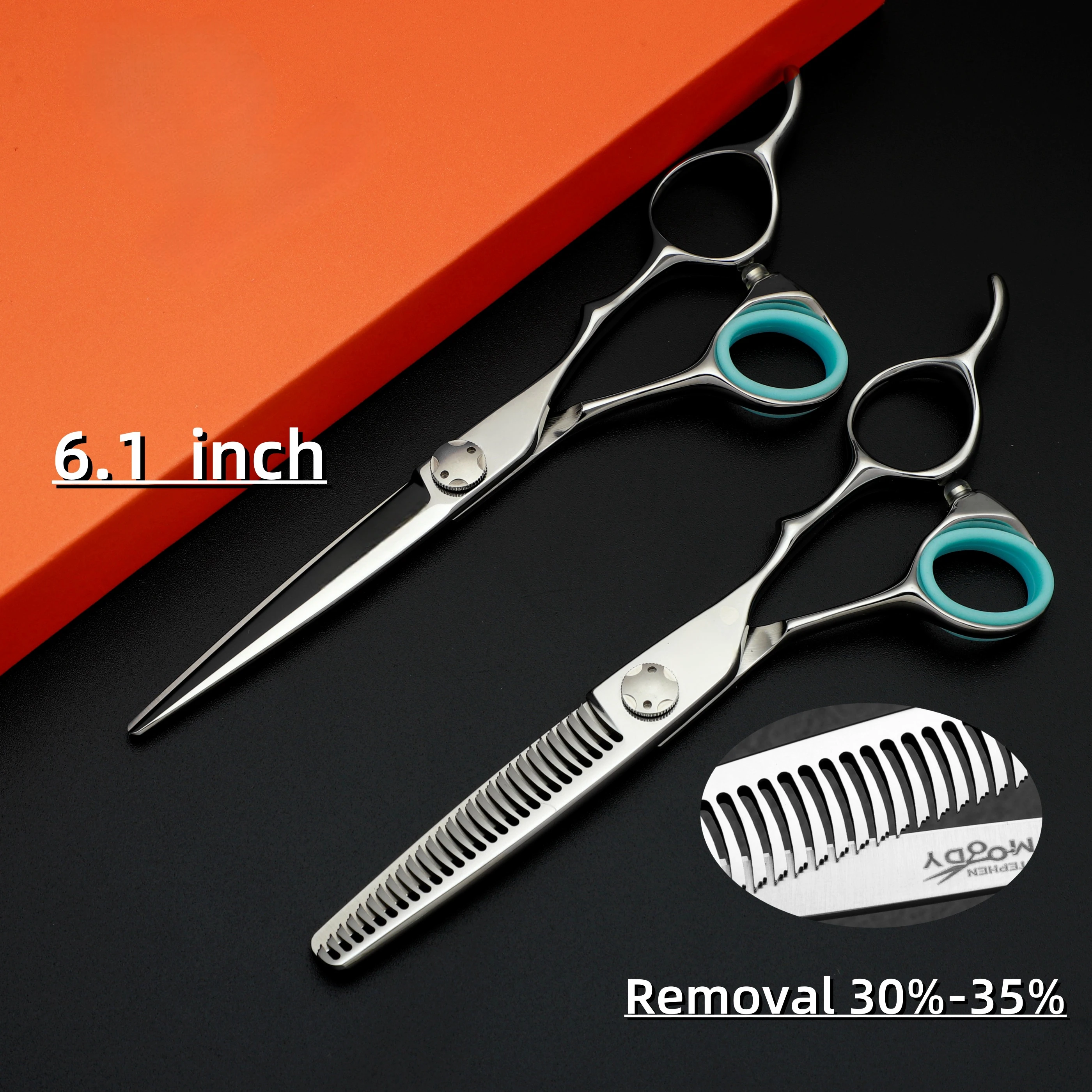 Professional hairdressing scissors，6-6.5-6.8 inches 440c steel Barber scissors， Sharp and durable Barbershop hair cutting tools