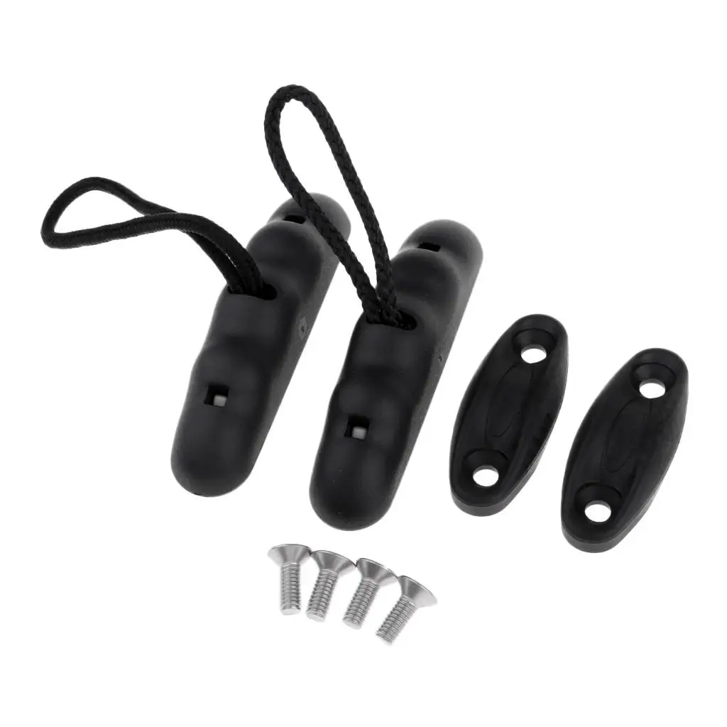 Black Kayak Carry Handle with Mounting Hardware Kayak Accessories for Fishing Raft Canoe Inflatable Boat