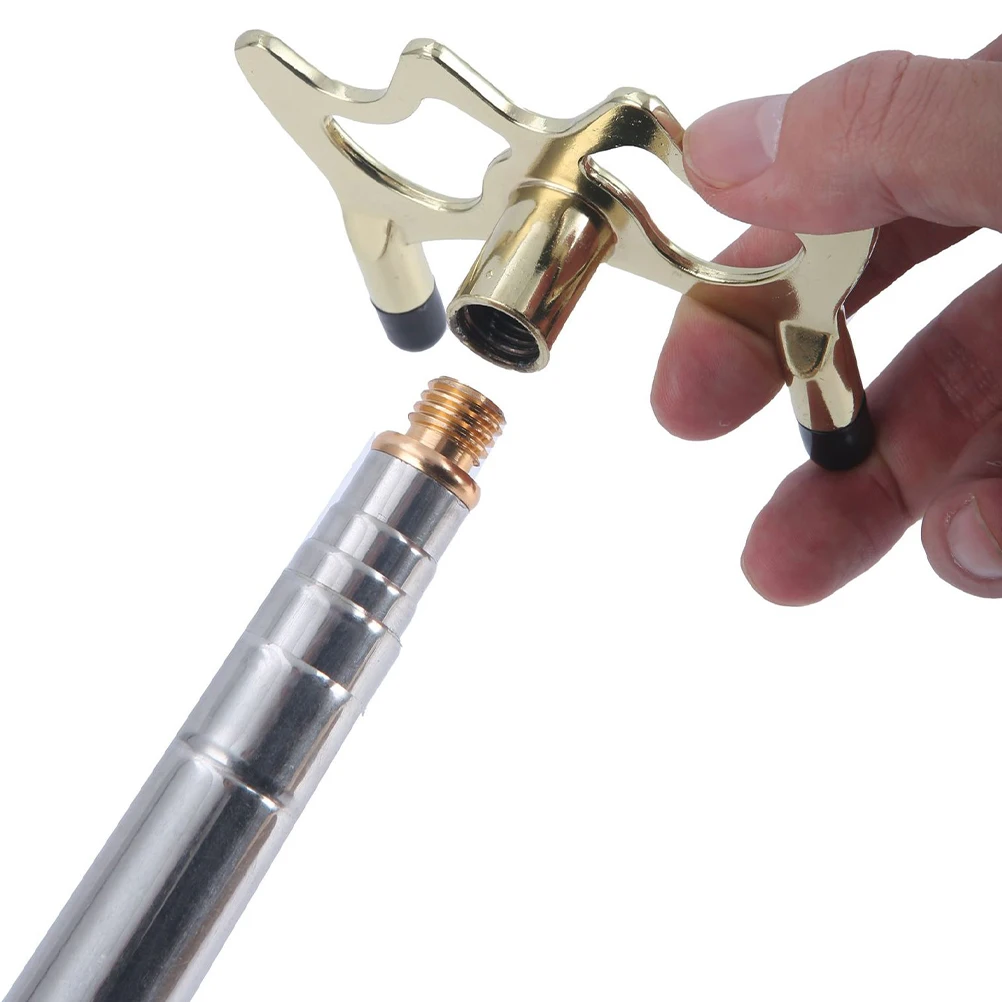 

1pc Pool Cue Bridge Stick Holder Lightweight Compact Stainless Steel Sponge Sleeve Fits Most Cues Billiards