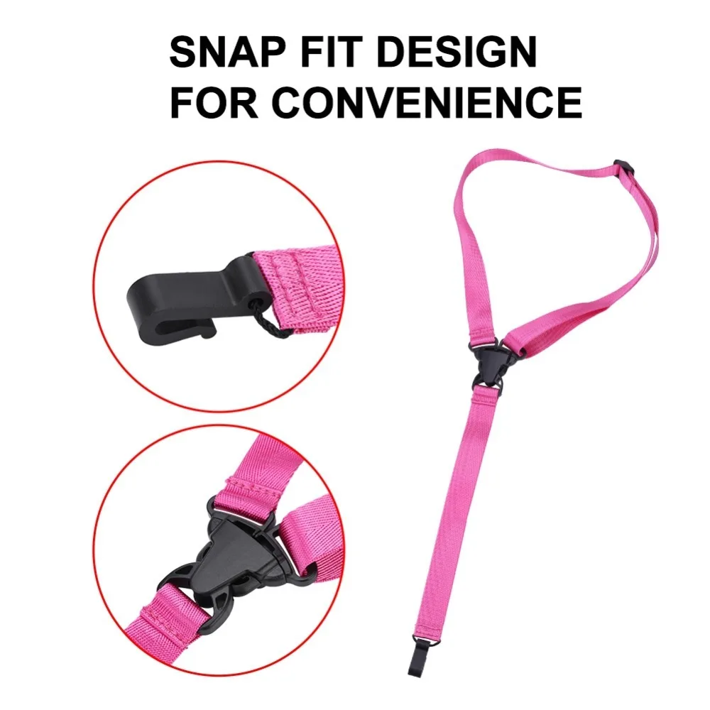 Léger ​ Sangle pour ukulélé noir et rose ​ Avec crochet ​ ​ Lanière à sangle pour Ukelele ​ Bandoulière ​ ​ Idéal pour les voyages ​ Bandoulière en nylon