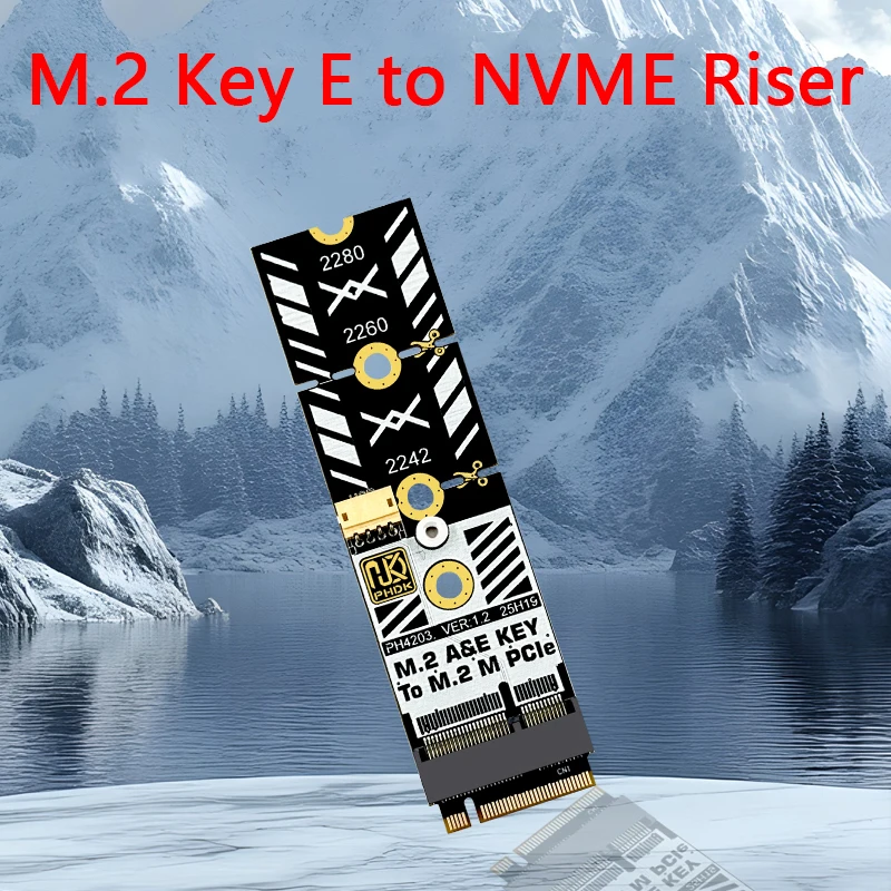 

Wifi Interface M.2 Key E to 2242/2260/2280 Size NVME PCIE Expansion Card M2 Key M to Key E Riser Support M.2 A/A+E Key Wifi Card