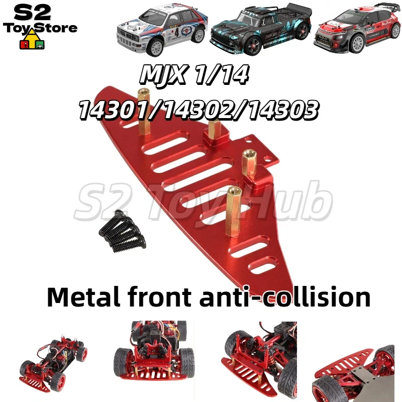 

MJX 1/14 Scale RC Car Metal Upgraded Front Anti Collision Bumper Bracket For 14301 14302 14303 With Mounting Screws Spacers