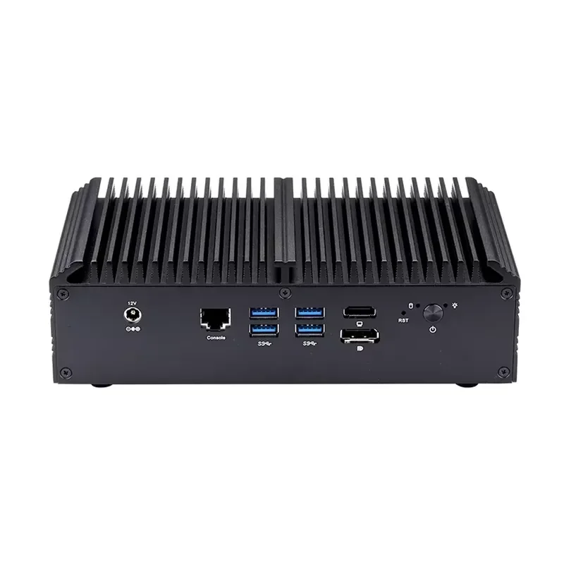 Qotom Industrial Fanless Soft Mini Router I5 8260U 8x 2.5G I225 LAN AES-NI 4*USB Rs232 PfSense Firewall PC