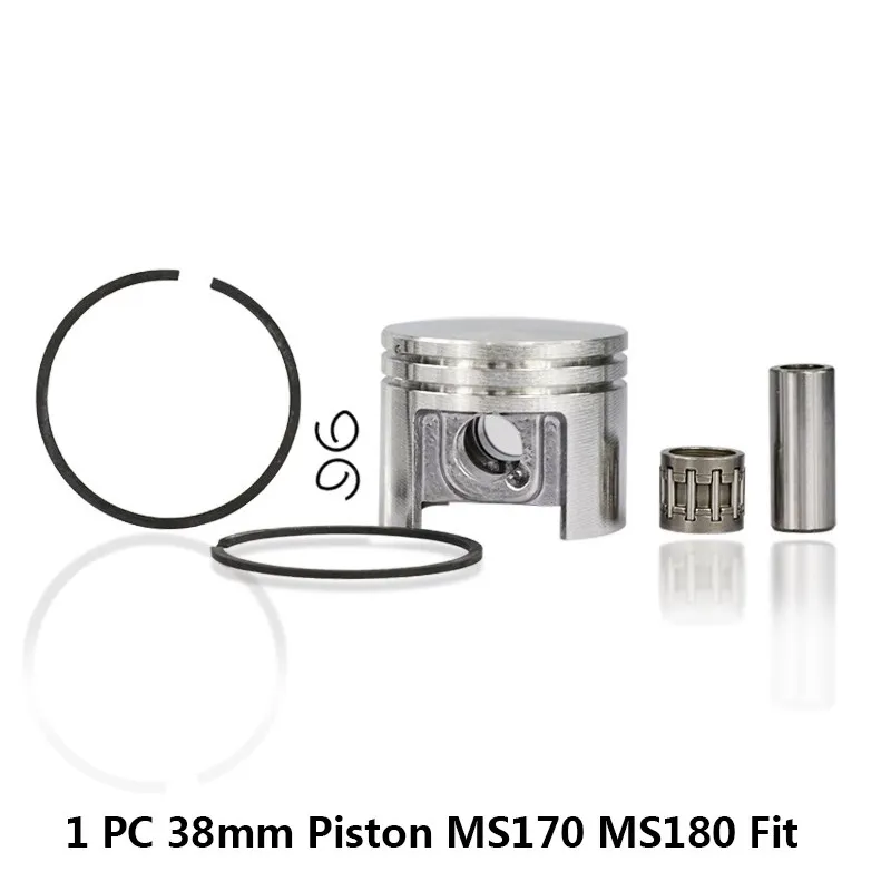 

Chainsaw Piston & Ring Set MS170 MS180 38mm Chainsaw Gasoline Motor Engine Spare Parts with 10mm Pin Fit Stihl Chainsaw