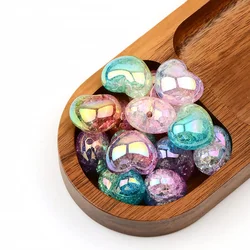 10pcs 2.2x1.8cm Random Color Mix Heart-shaped Acrylic Beads DIY Charm Bracelet Necklace Handmade Ornaments Accessories