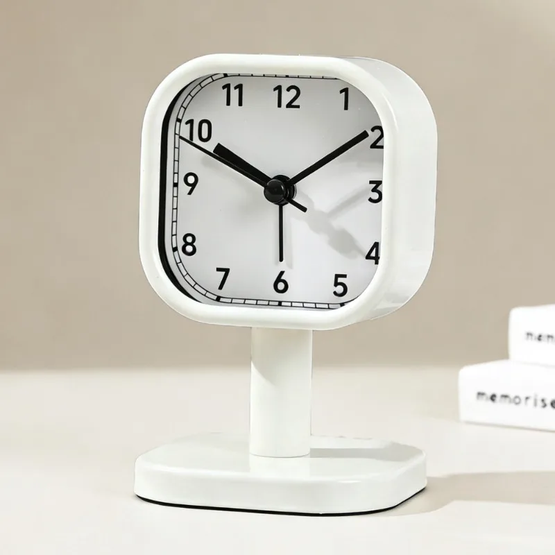 Nordic Style Straight Rod Alarm Clock Minimalist Creative Desktop Quartz Clock Silent Sweep Bedroom Ornaments Loud Volume Get Up