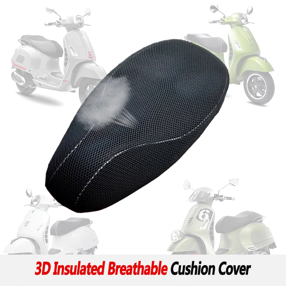 For Vespa Primavera 150 Sprint 150 LX 150 3D Sunscreen Mesh Seat Cover GTS 300 GTV 300 Insulated Waterproof Seat Cushion Cover