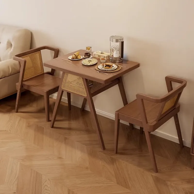 

Balcony small tables and chairs three-piece solid wood one table and two chairs creative leisure tea table and chairs