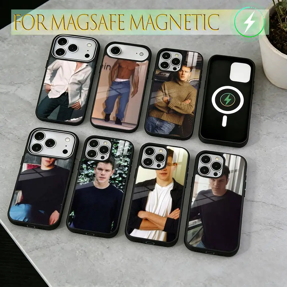 

Matt Damon Phone Case For iPhone17,16,15,14,13,12,11 Plus,Pro Magnetic For Magsafe Wireless Charging