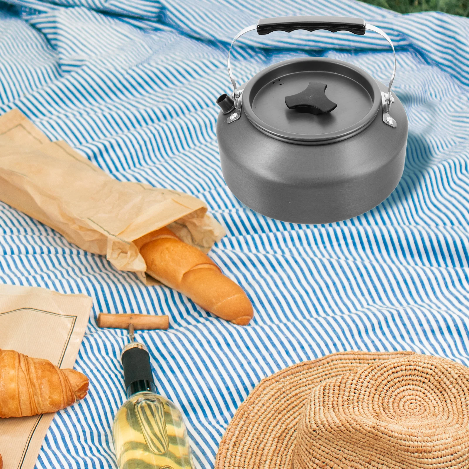 

Small Portable Kettle Travel Picnic Aluminum Alloy Camping Pot for Boiling Water
