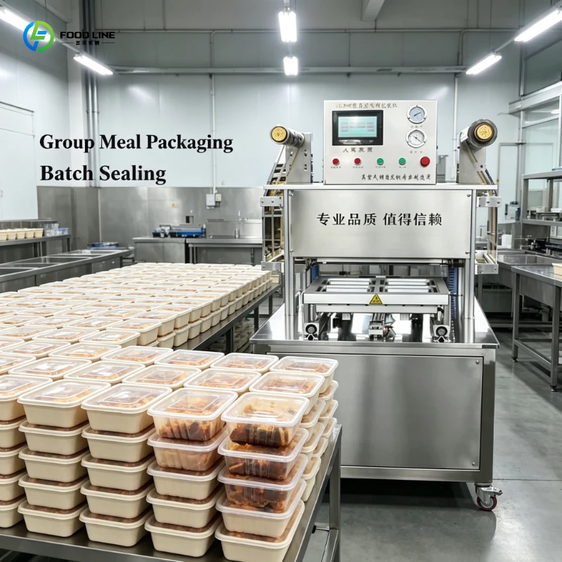 FL Automatic Modified Atmosphere Sealer, Industrial Vacuum Packing Equipment for Meat, Complete System with Pouch Bags