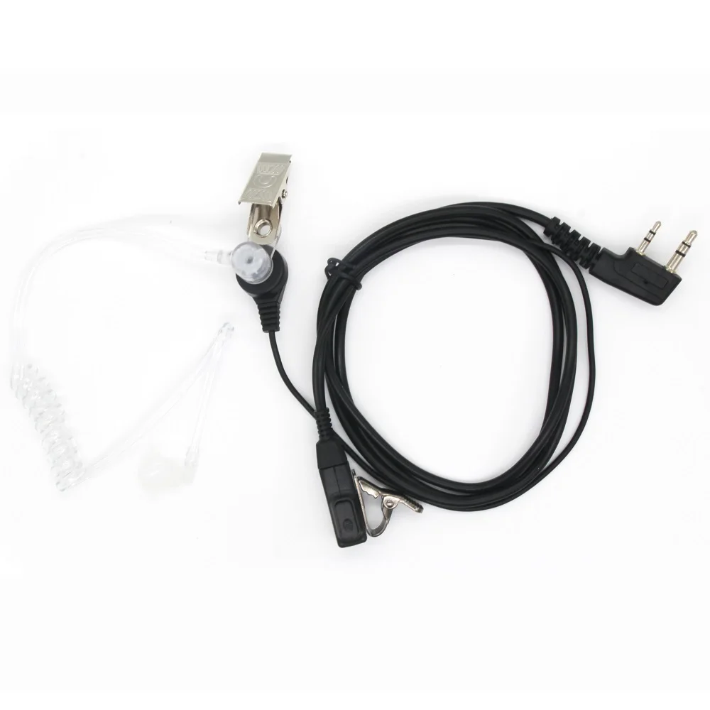 2pin Covert อะคูสติก FBI ชุดหูฟังหูฟัง Security Agent หูฟังหูฟังหูฟังไมโครโฟนวิทยุสื่อสารขนาดจิ๋ว Talkie วิทยุ