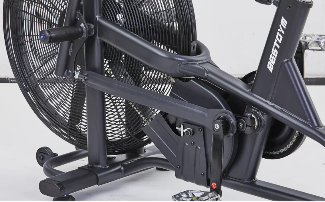 MOTION AIR BIKE, cyclette a ventaglio con resistenza illimitata e supporto per dispositivo