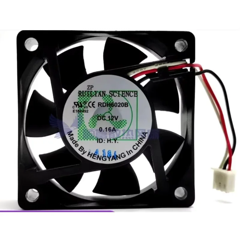 

XINRUILIAN RDH6020B DC 12V 0.16A 60x60x20mm 3-Wire Server Cooling Fan