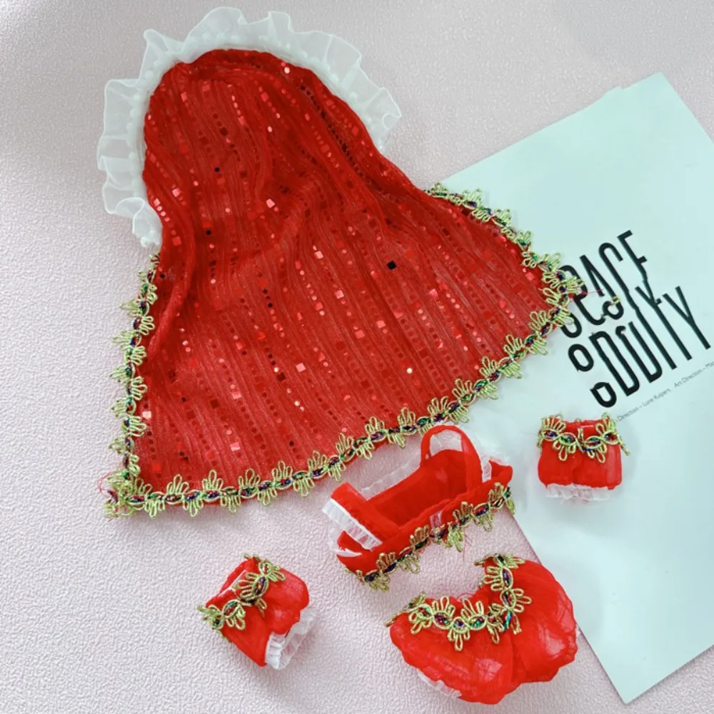 Ubranka dla lalek bawełnianych Dancing Lady 20cm, sukienka z regionów zachodnich, ubranka dla lalek bawełnianych, mini ubranka dla lalek kawaii, prezent dla dzieci