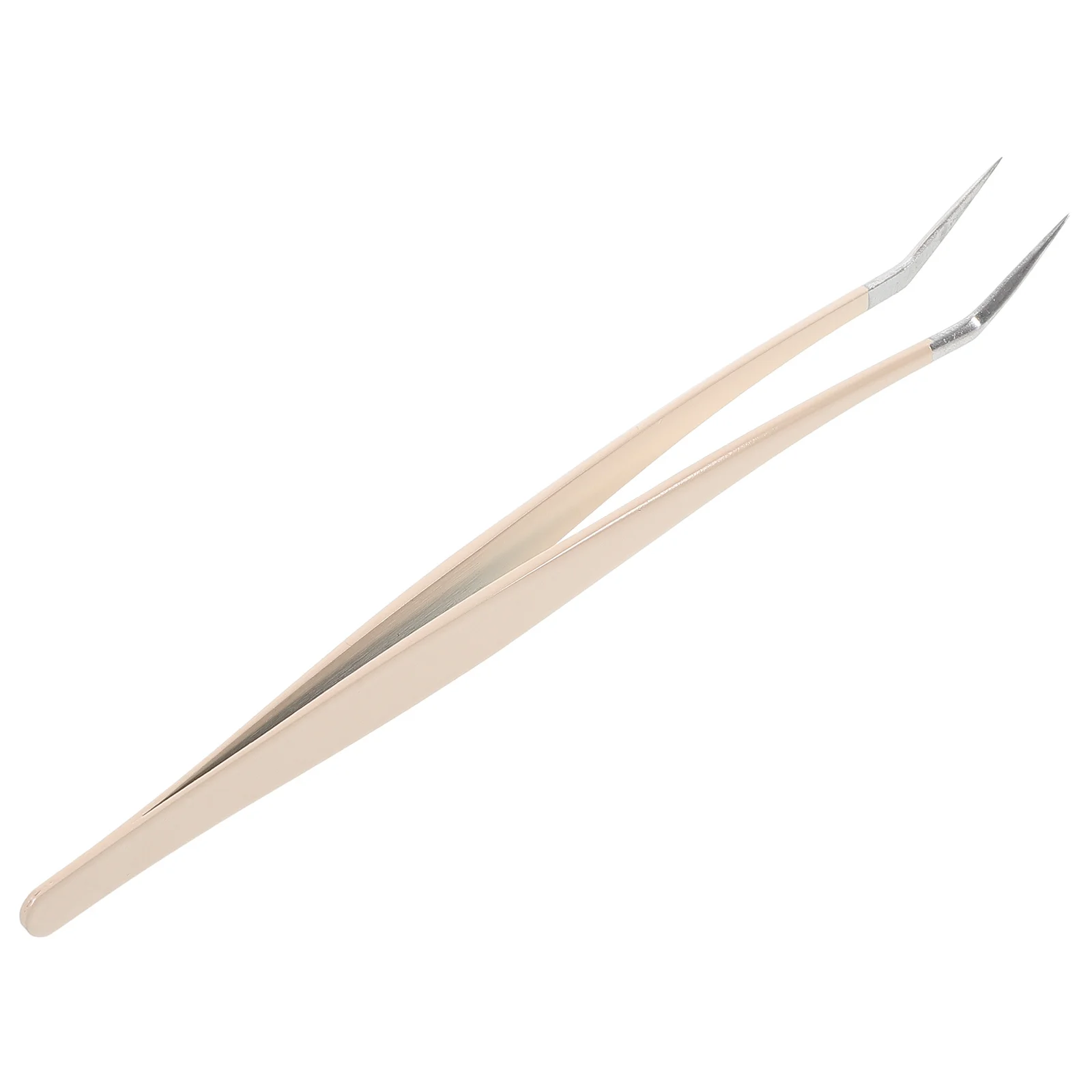 False Eyelash Tweezers Stainless Steel Curved Tip Precision Applicator Tool For Volume Lash Extension Cluster Tweezer
