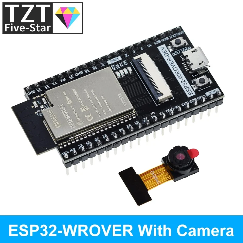 2022 Newest ESP32 CAM Camera Module ESP32-WROVER Board with Camera Wi-Fi Bluetooth Module for Arduino IDE C Python Code OV2640