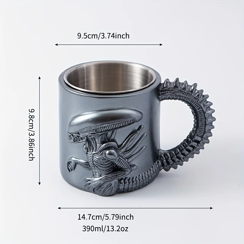1PC New Xenomorph Mug 3D Flat Heat Transfer Alien Coffee Cup for Home And Office - Image 3