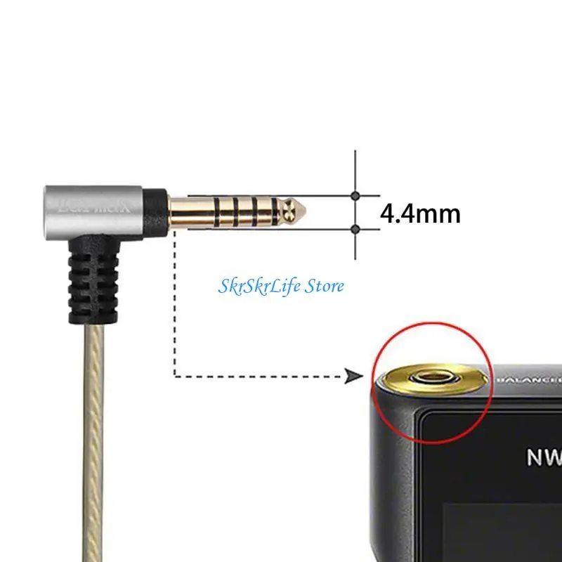 E65E Cable Headphone Cable Extension Cord 4.4mm/2.5mm Noise Cancelling Cable for HD595/558 /518 /598 Cs SR HD599 579