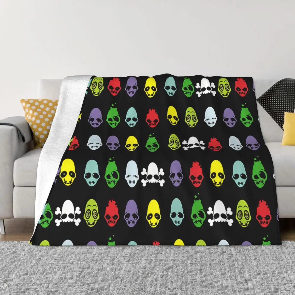 Alien ET Space Blanket Flannel Oddworld Mudokon Cozy Soft FLeece Bedspread