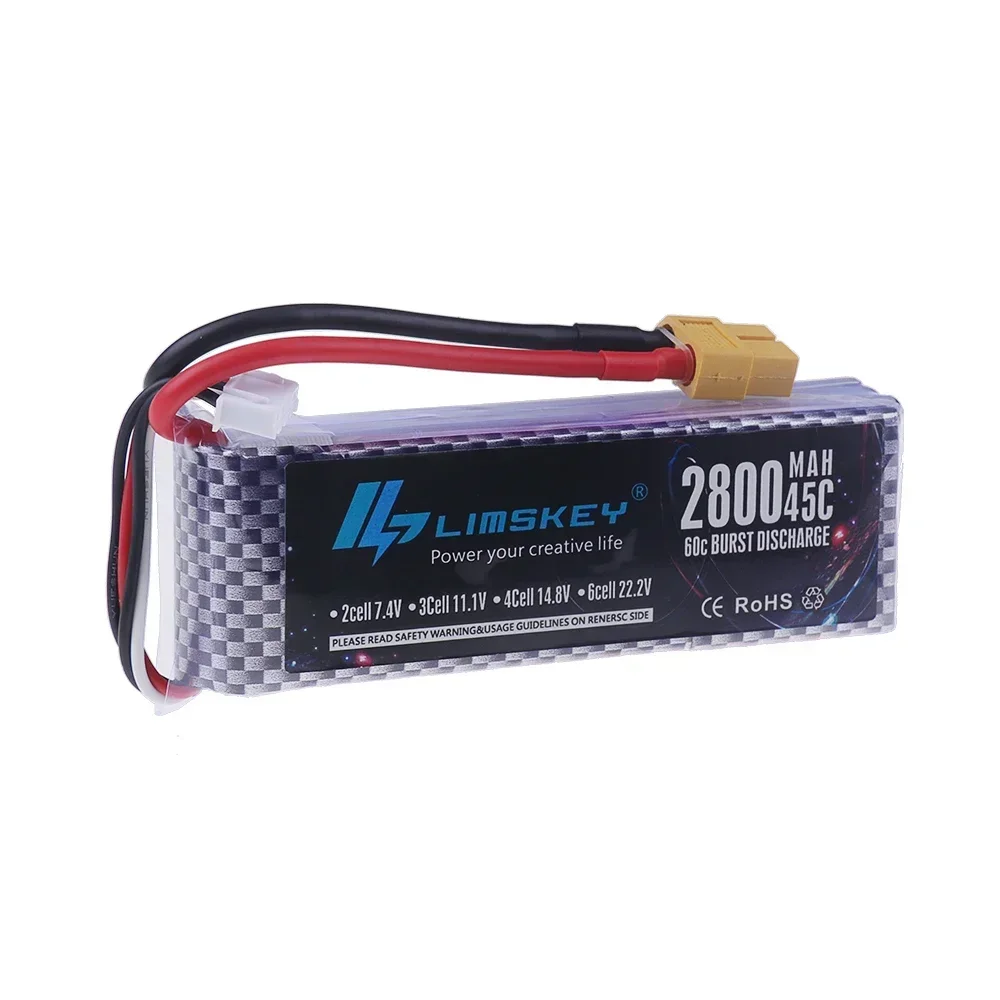 3S 11.1V Lipo Battery 2800mah 45C For Drone RC Car Helicopter Quadcopter Tank Boat Truggy 3S Battery With XT60 XT30 T JST Plug