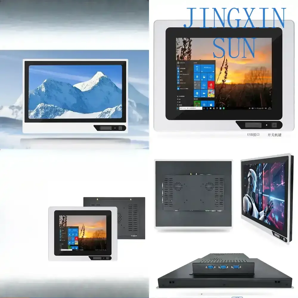 Industrial All-in-One Computer for Industrial Monitor for Capacitive Touch Embedded PC for Front Panel Switch USB Ports for
