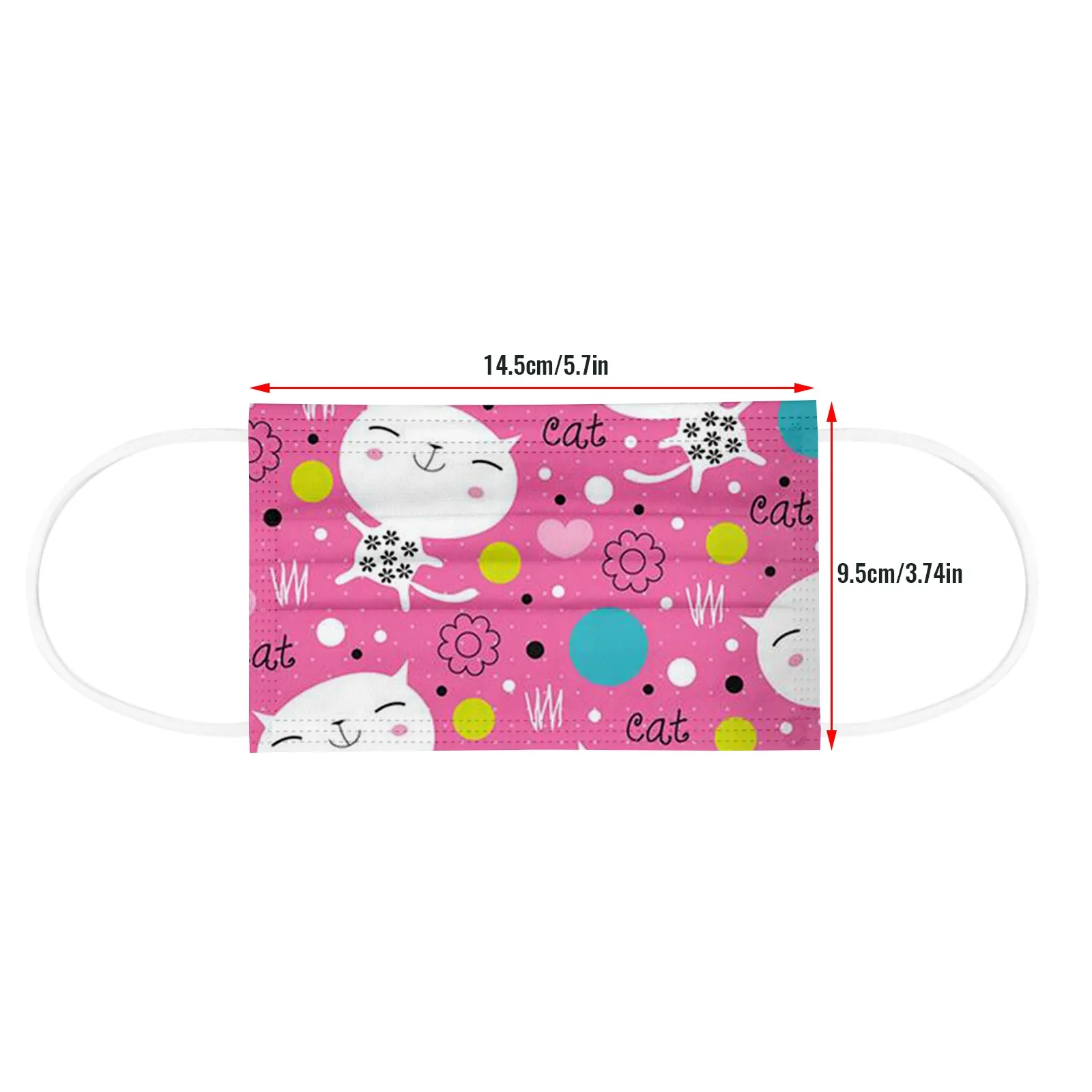 أقنعة الأطفال المطبوعة الكرتون القط أقنعة واقية يوميا 10 قطعة أقنعة المتاح العملي الحرم الجامعي المحمولة في الهواء الطلق