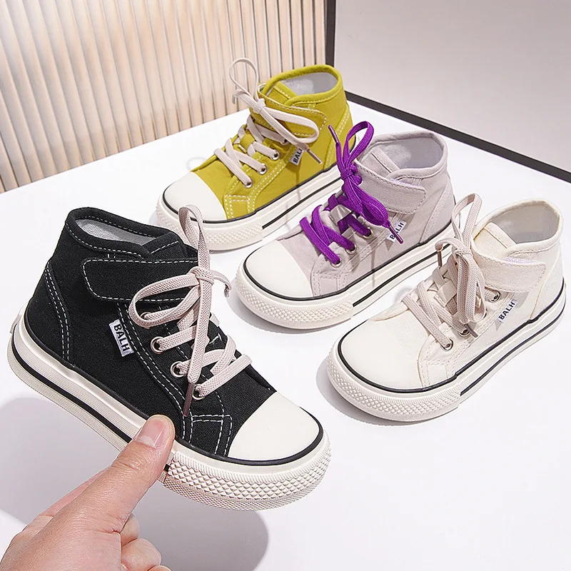 High Top Canvas Shoes Children Summer New Boys and Girls Board Shoes Colorful Students Korean Style Board Shoes zapatos niña