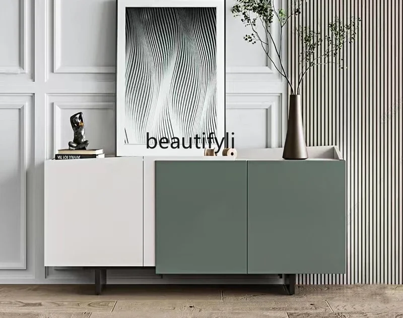 

LJYNordic design simple modern dining side cabinet locker paint into the home living room porch cabinet customization