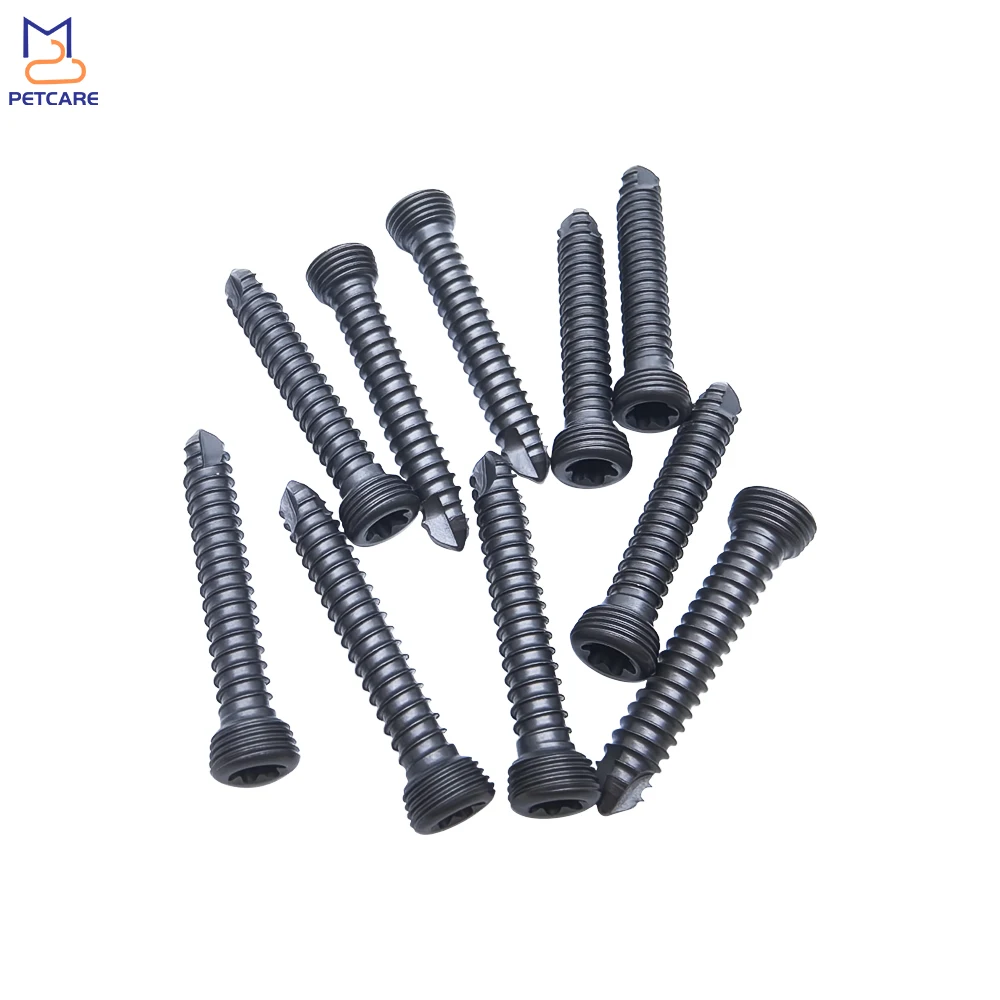 

3.5mm Titanium Locking Screw for Veterinary Orthopedic Implants, Surgical Instruments, Medical Accessories, Stardrive, 10Pcs