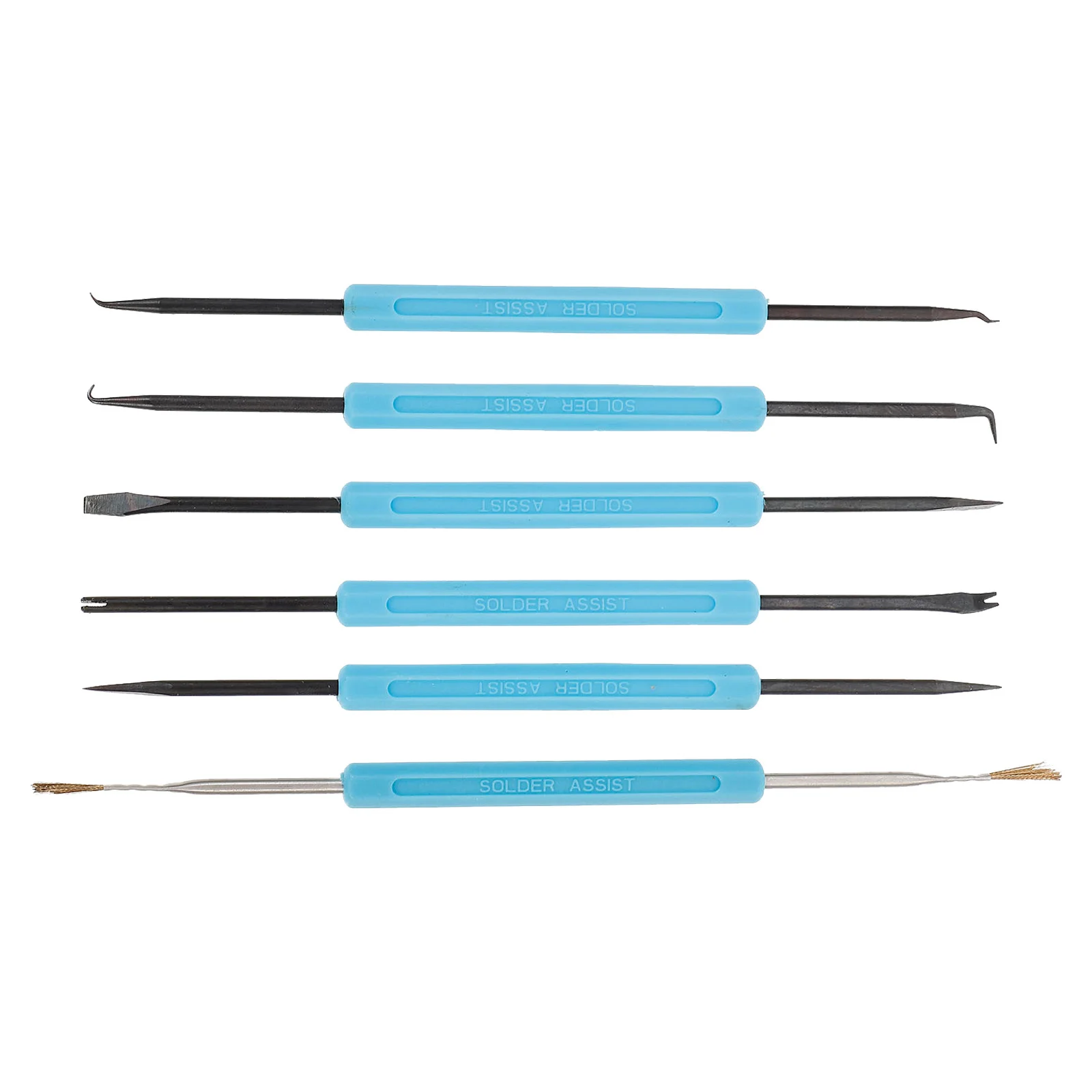 

6Pcs Solder Auxiliary Tool Double-Sided Carbon Steel Solder Assist Kit Ergonomic Handle Welding Repair for Computer