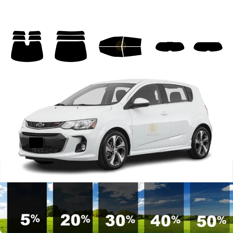 

Предварительно вырезанная съемная тонировочная пленка для окон для автомобиля, 100% УФР, 5%-35%VLT, теплоизоляция, карбон ﻿ Для CHEVROLET SONIC 4 DR Шляпа 2012-2020 гг.
