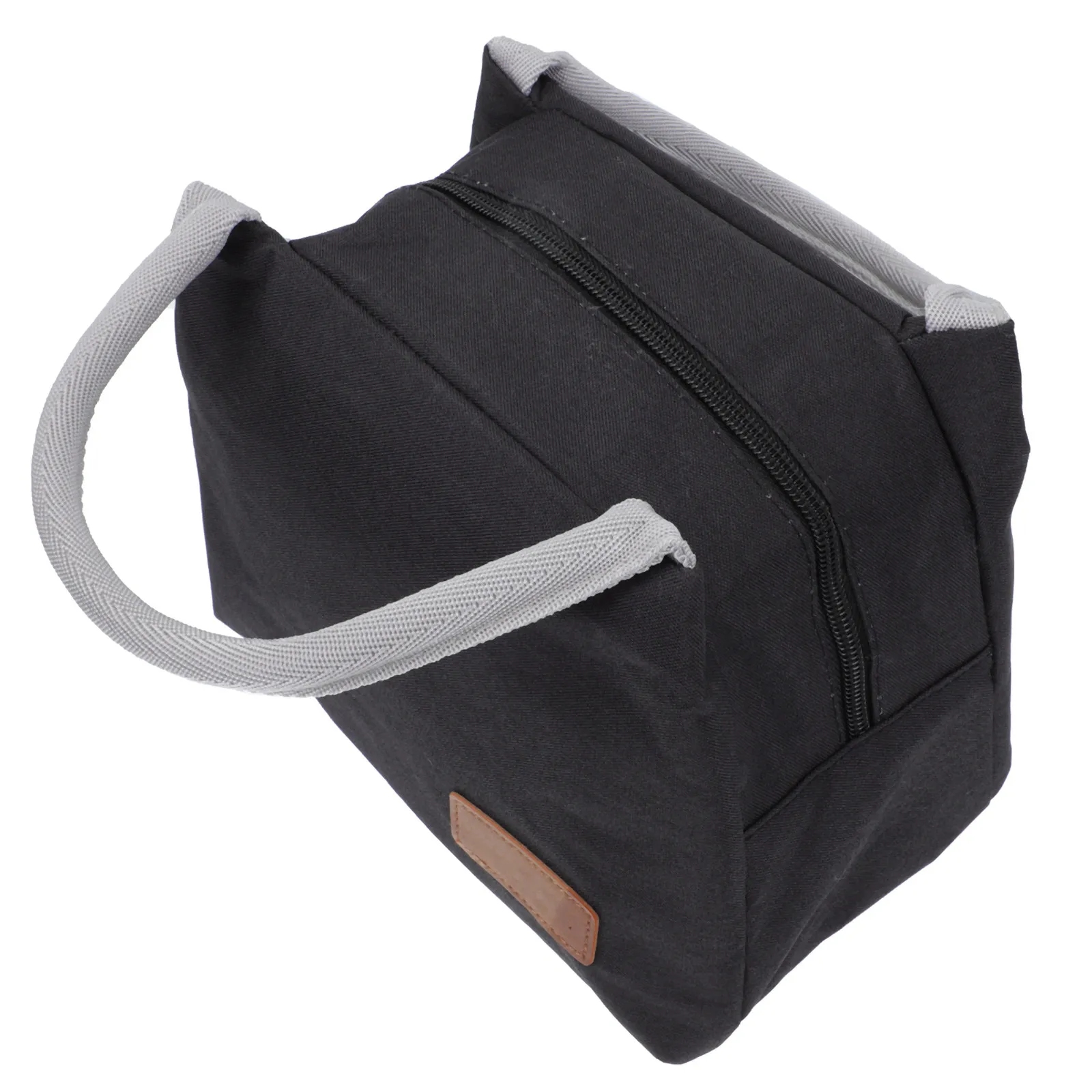 1Pcs Portable Insulated Bag Black Thermal Lunch Box Easy Clean Multipurpose Picnic Camping Food Preservation