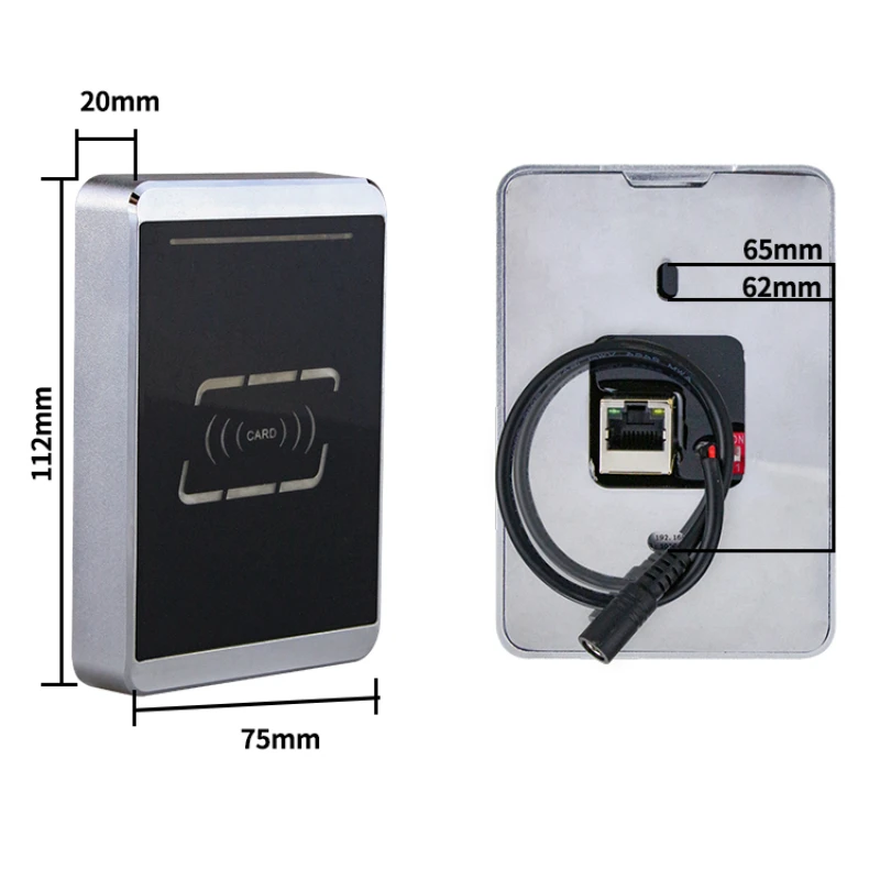مقاوم للماء TCP/IP قارئ بطاقات الشبكة إيثرنت ميفار قارئ معدني RJ45 منفذ قارئ رفيد 13.56 ميجا هرتز نظام التحكم في الوصول مستقر #3