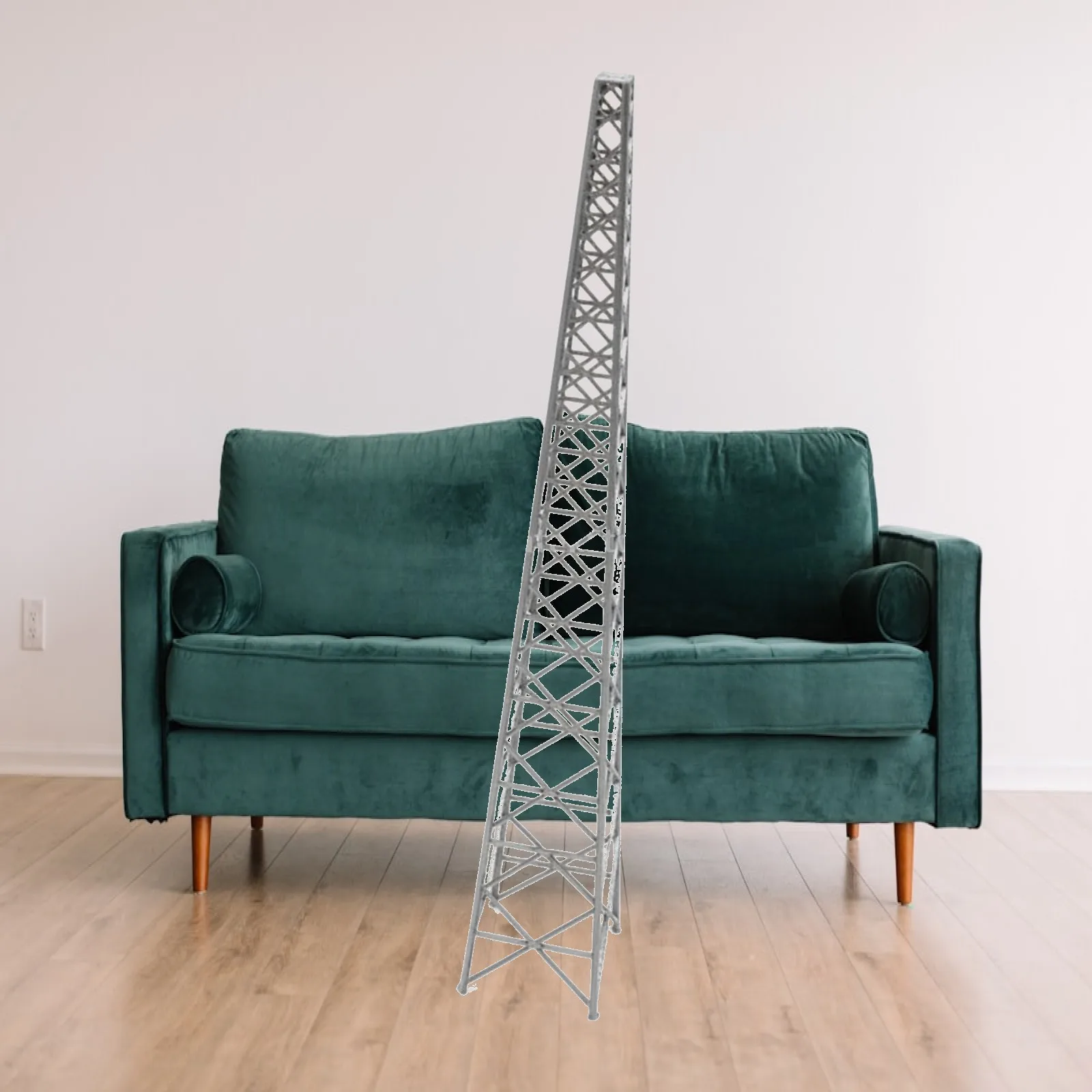 Industrial Scene Tower Technical Framework Miniature ABS Pylon Model for Office Desktop Decoration