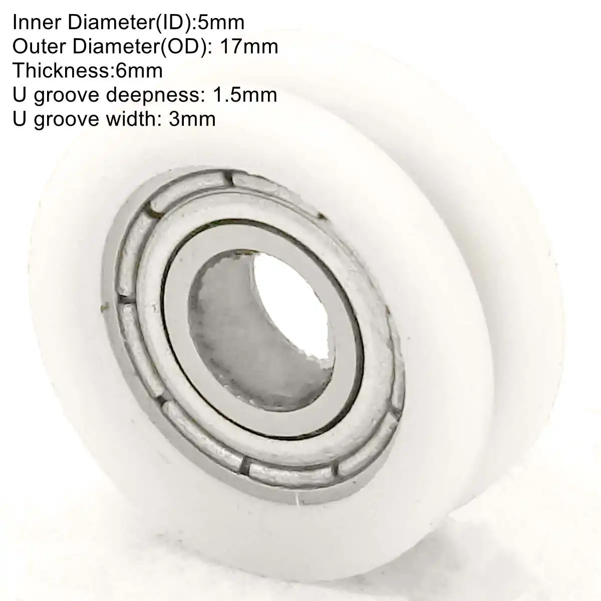 6*19*6mm V Groove breite 2mm Umlenkrolle Sheave Versiegelt Schiene Kugellager – Detail 7