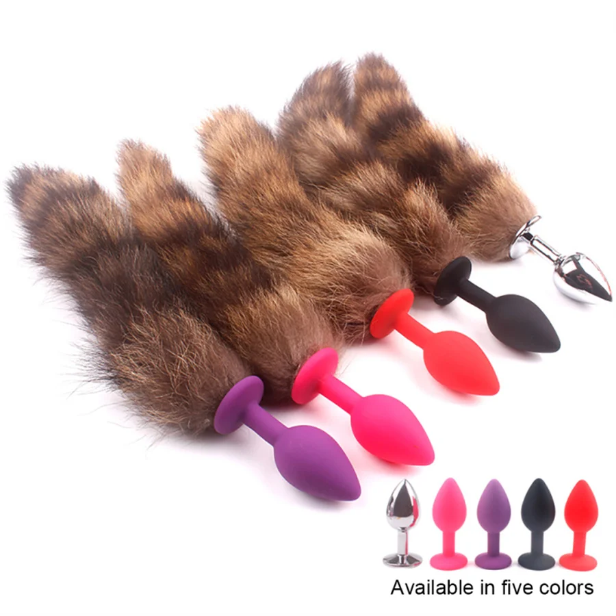 Sexy Toys Soft Wild Fox Tail Anal Plug Metal Sex Butt Plug Analplug Cosplay Adult Products Sex Toys For Woman Couples Men