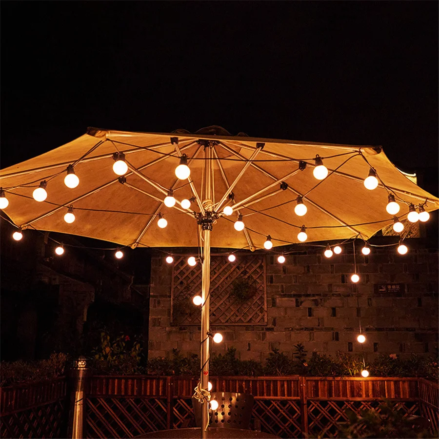 8M/13M LED Globe Ball Bulb String Lights Outdoor Waterproof Christmas Garland Fairy Lights for Wedding Party Garden Patio Decor