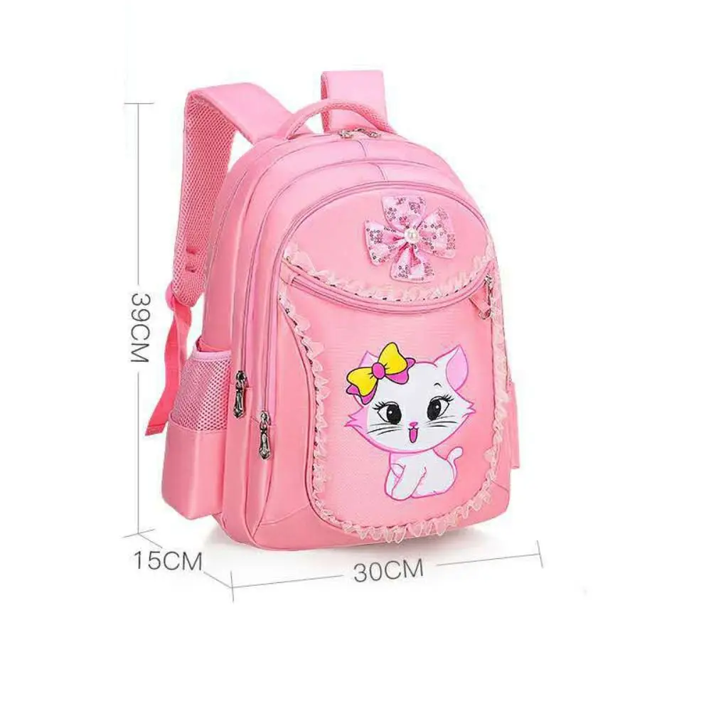 Multi-function Princess Cat Backpack New Kindergarten Bags Waterproof Dual Shoulder Bag Cute Doll Handbag Girl