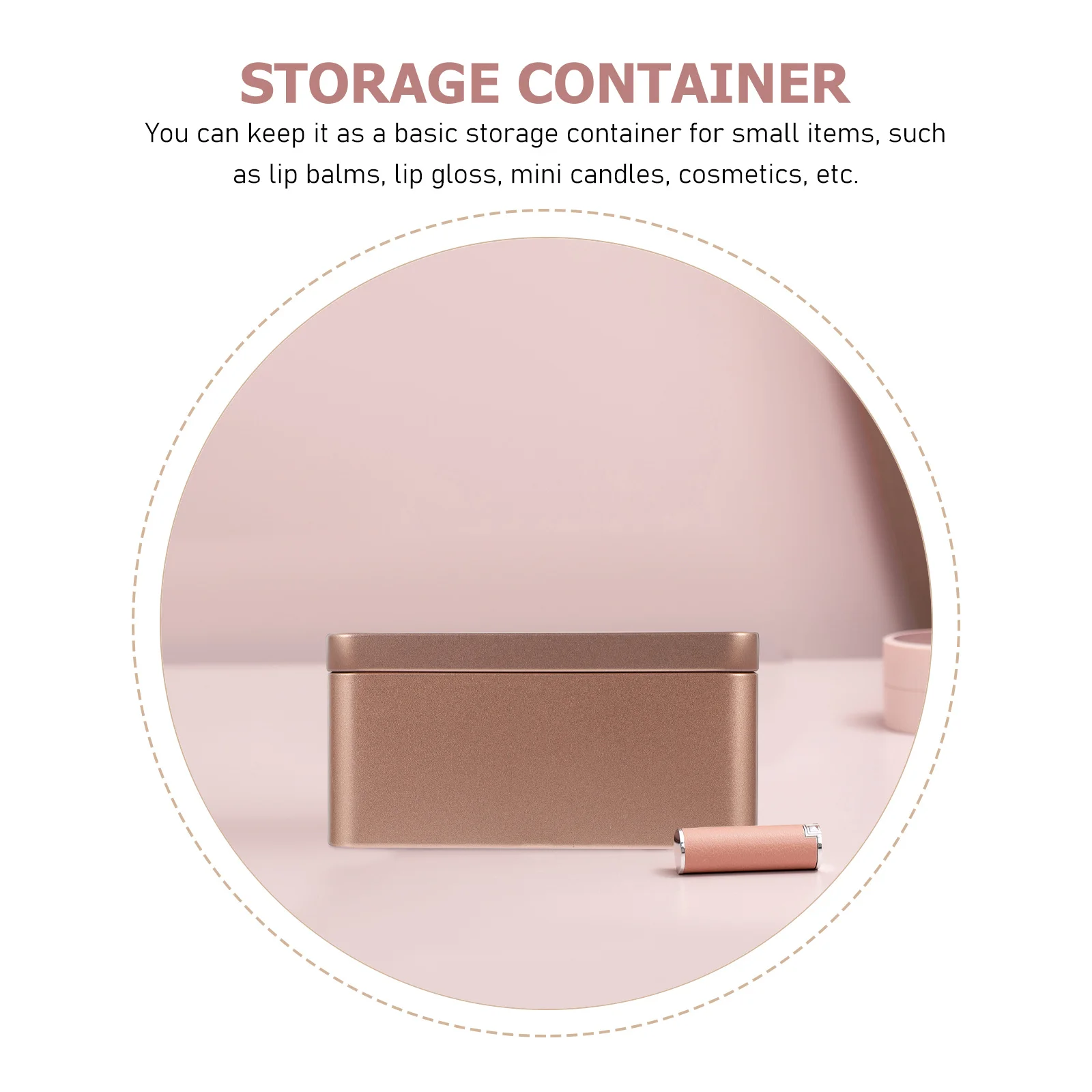 

Tea Storage Container Rectangular Tinplate Box Smooth Edges Leak-Proof Portable Metal Organizer For Tea Leaves Candies Cosmetics