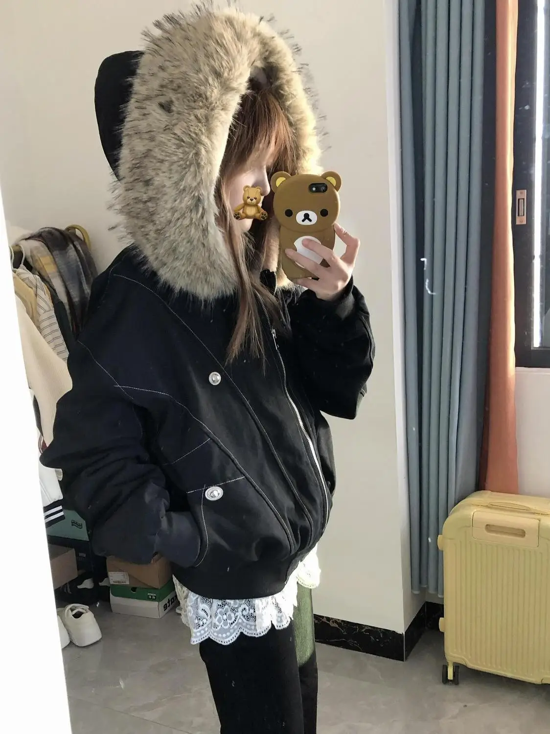 

Женская зимняя парка из смесовой шерсти, осенняя, в стиле преппи, с диагональным кроем, облегающая, элегантная, городская, повседневная, с завязками и скрытыми пуговицами