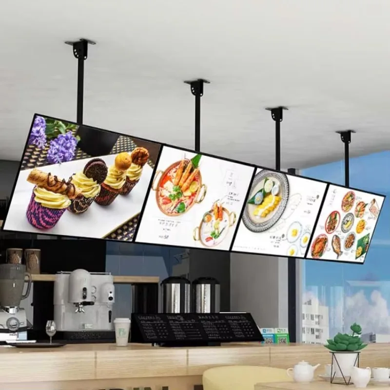 

Illuminated Ultra Super Thin Slim LED Floating Light Box Led Menu Board Magnetic Ceiling Hanging Light Box for Restaurant Shop