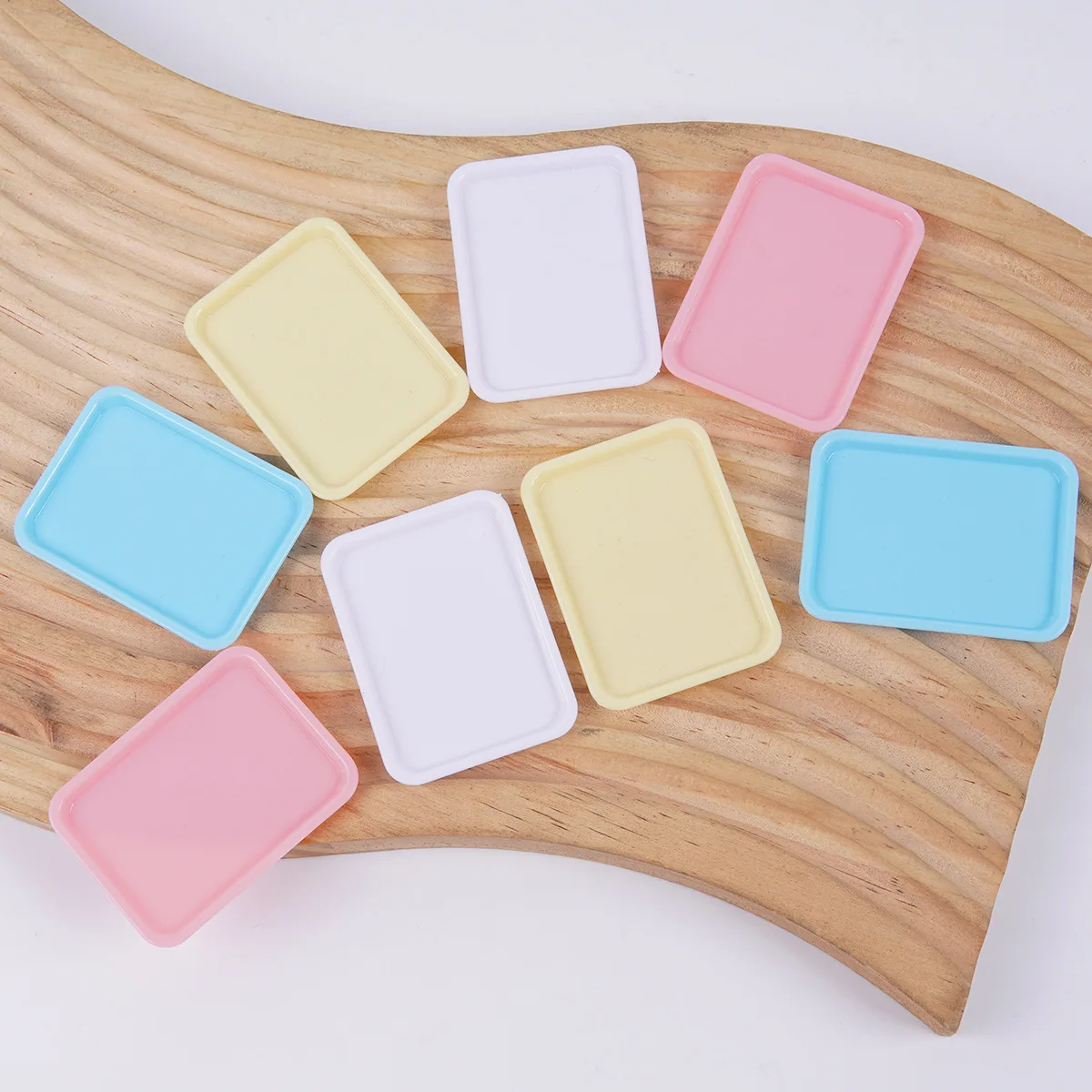 Dollhouse Mini Fruit Tray Small Plate 4 Colors Kitchen Scene Tools Model Miniature Food Play House Toys Decoration Home Decor
