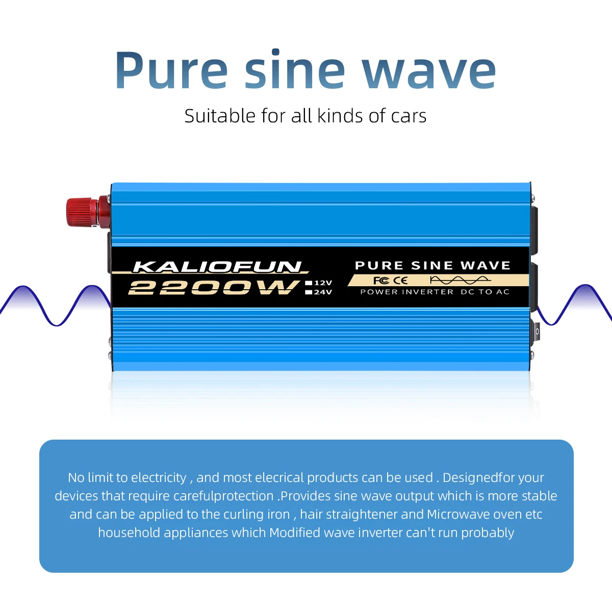 1000 واط 4000 واط 10000 واط 12 فولت 110 فولت العاكس موجة جيبية نقية العاكس أفضل لملحقات السيارات طاقة موثوقة للأنشطة الخارجية #3