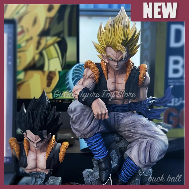 

Фигурка Dragon Ball, 3-головная скульптура, фигурка Gogeta, желтые, синие, черные волосы, статуя Gogeta, модель, коллекция, настольный декор, игрушка, подарок для мальчика