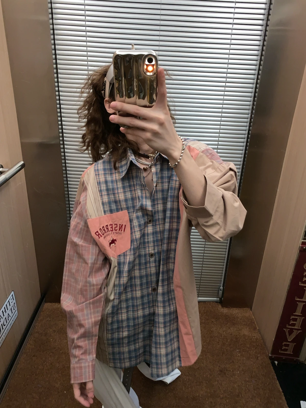 

Мужская свободная рубашка в клетку с длинным рукавом, в стиле ретро, с цветовыми блоками, повседневная, универсальная, осенняя, молодежная, для пар