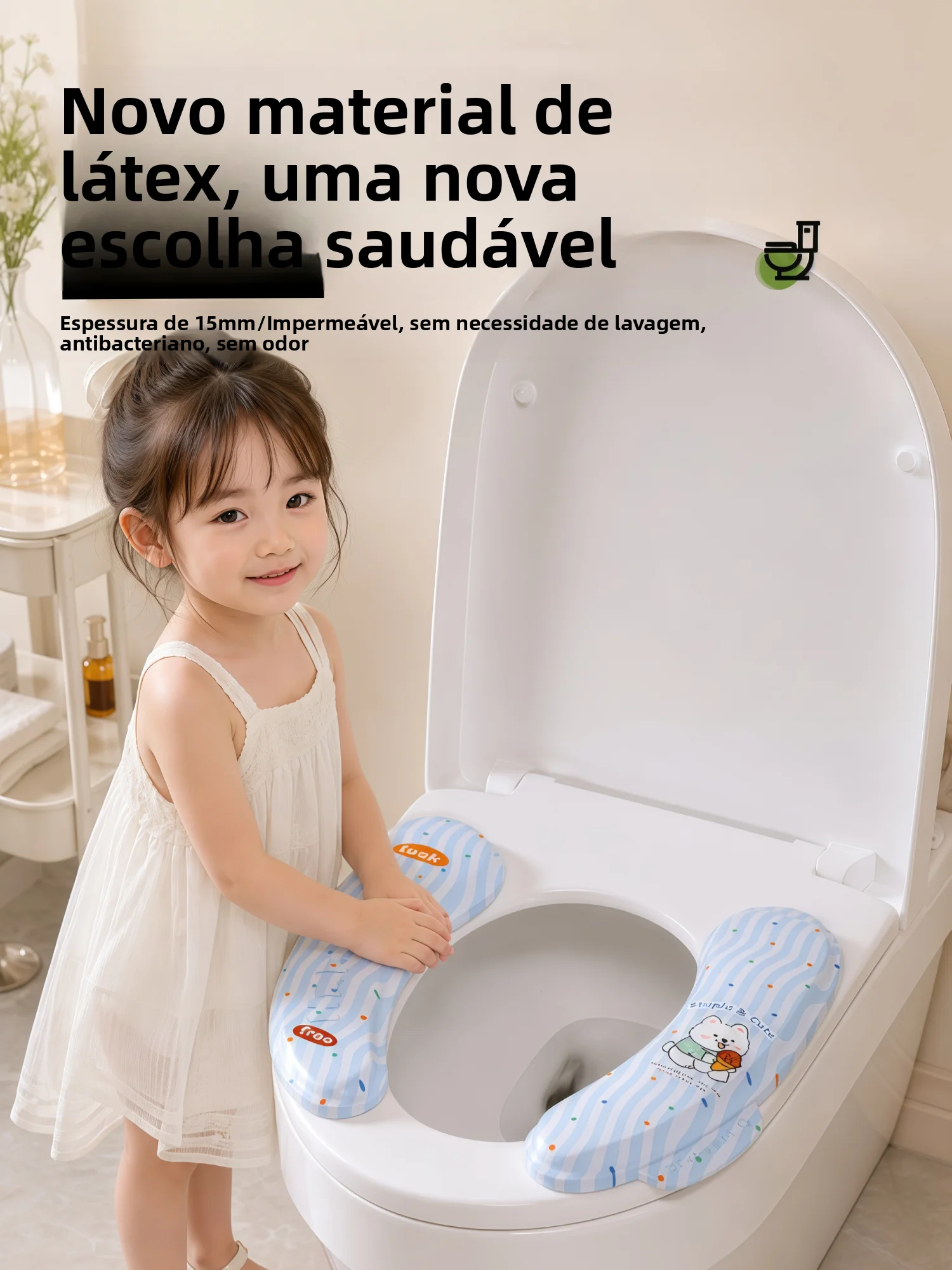 防水ラテックス便座クッション接着剤夏新モデル四季ユニバーサル洗浄不要トイレマットカバーパッドかわいい漫画