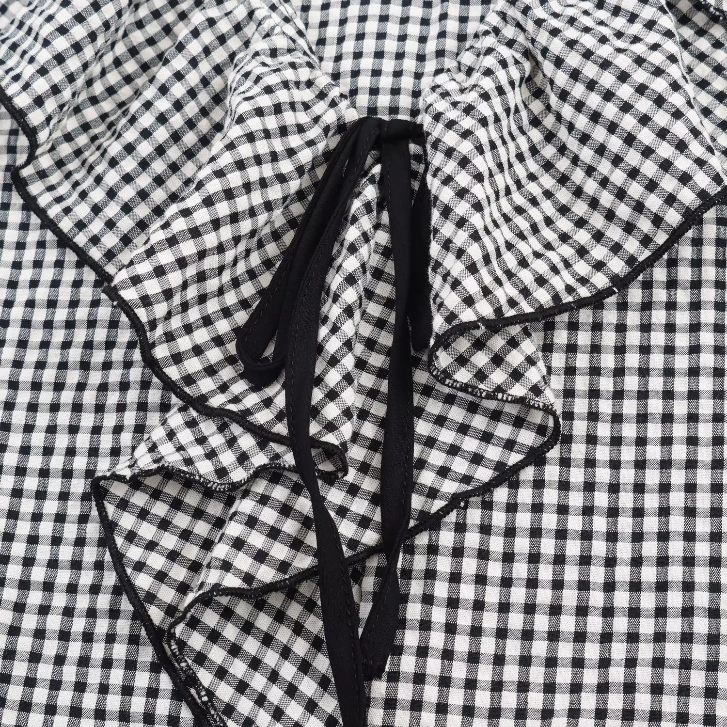 قميص منقوش بفيونكة من BSAY ملابس نسائية لخريف 2025 جديد فرنسي بياقة على شكل حرف v وأكمام طويلة بلوزات فضفاضة مكشكشة حلوة ملابس علوية أنيقة للسيدات #6